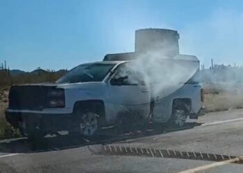 Fuerzas federales y miembros del crimen organizado de enfrentamiento a balazos en Caborca, Sonora