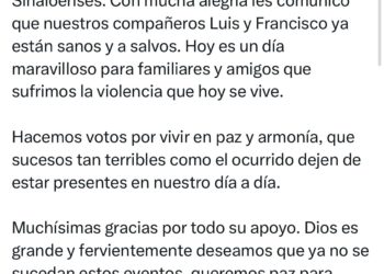 Cuén confirma que Luis y Francisco fueron encontrados sanos y salvos