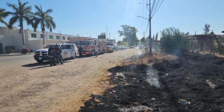 Incendian baldio en Terranova alcanzando un taller y un depósito de vehículos
