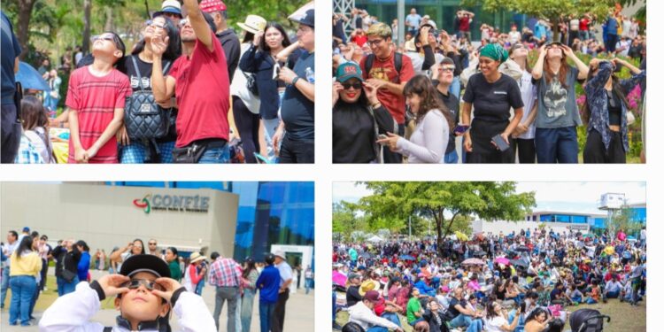 Disfrutan 8 mil personas el gran eclipse solar total en el Centro de Ciencias de Sinaloa