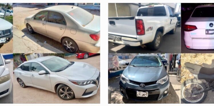 Ocho vehículos robados son localizados por la Policía Municipal en Culiacán 