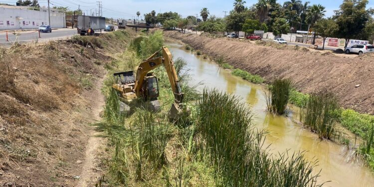 Limpieza y desazolve de arroyos y canales de la ciudad registra avance del 60 por ciento
