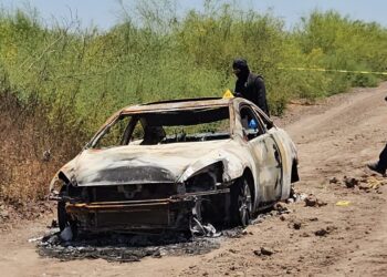 Localizan calcinada a una personas en Navolato