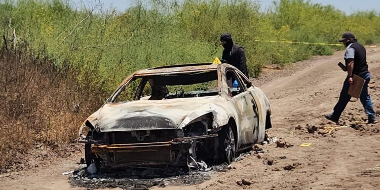 Localizan calcinada a una personas en Navolato