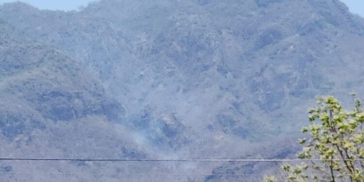 Incendio forestal en la sierra de Elota, controlado en un 90%: Sebides