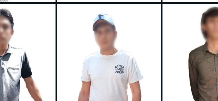 Grupo Jaguar asegura cuatro civiles con un arma de fuego y un vehículo