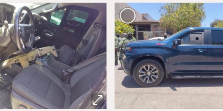 Tras reporte al 9-11, SEDENA, GN y PEP Sinaloa aseguran armamento de uso exclusivo y vehículos