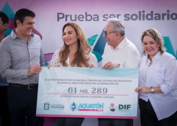 Ayuntamiento y DIF Culiacán se suman al “Aquatón 2024” con 61 mil litros de agua potable para el consumo humano