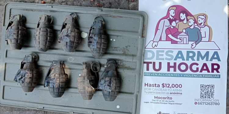 Salen de hogares 369 armas y explosivos en primer bloque del Desarme Voluntario 2024