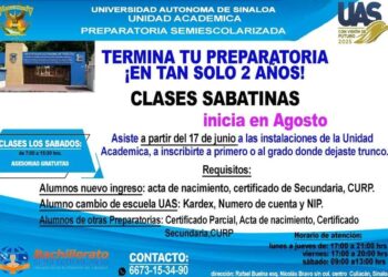 La Preparatoria Semiescolarizada de la UAS, una gran oportunidad para todos aquellos que desean iniciar o continuar su bachillerato