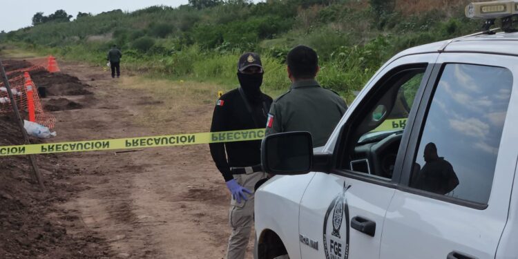 Hallan restos humanos de dos personas en excavación de gasoducto en Culiacancito