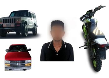 Policías estatales aseguran a un civil y recuperan tres vehículos en Culiacán