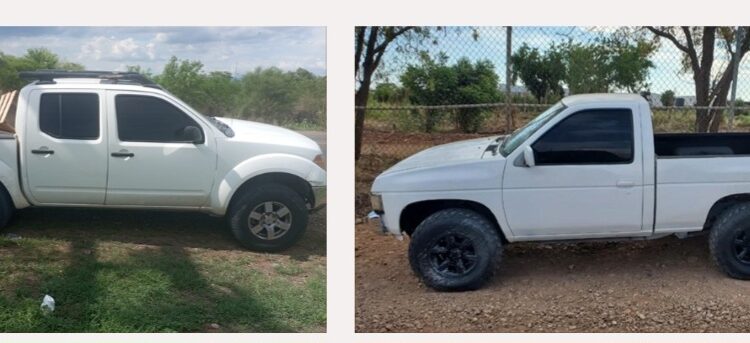 Recupera Policía de Investigación 2 camionetas pickup en Culiacán