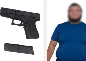 Policías Estatales aseguran a hombre armado tras recibirse reporte al C4i