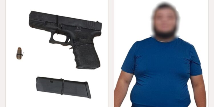 Policías Estatales aseguran a hombre armado tras recibirse reporte al C4i