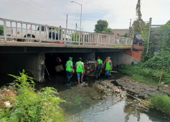 Ayuntamiento refuerza labores de limpieza y desazolve en afluentes, ante proximidad de la Depresión Tropical 9-E