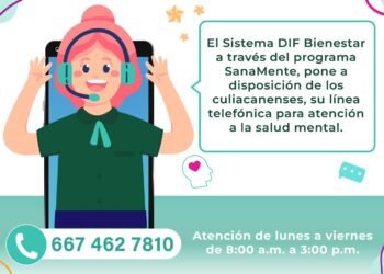 DIF Culiacán pone a disposición de la ciudadanía atención psicológica gratuita vía telefónica