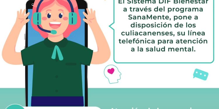 DIF Culiacán pone a disposición de la ciudadanía atención psicológica gratuita vía telefónica