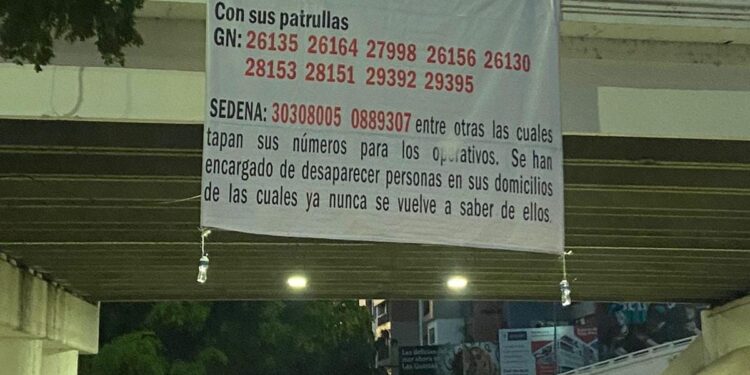 Elementos del Ejército y GN son acusados en mantas de realizar “levantones”