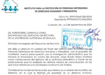 Interviene el Instituto para la protección de periodistas ante la UAS, por acciones contra Jorge Ibarra