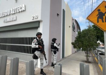 Guardia Nacional realizan operativos de proximidad en escuelas de Culiacán
