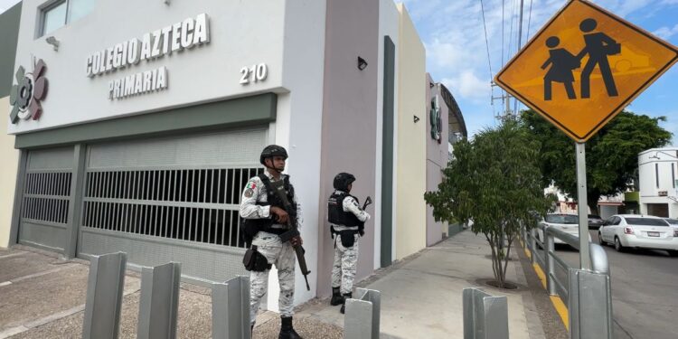 Guardia Nacional realizan operativos de proximidad en escuelas de Culiacán