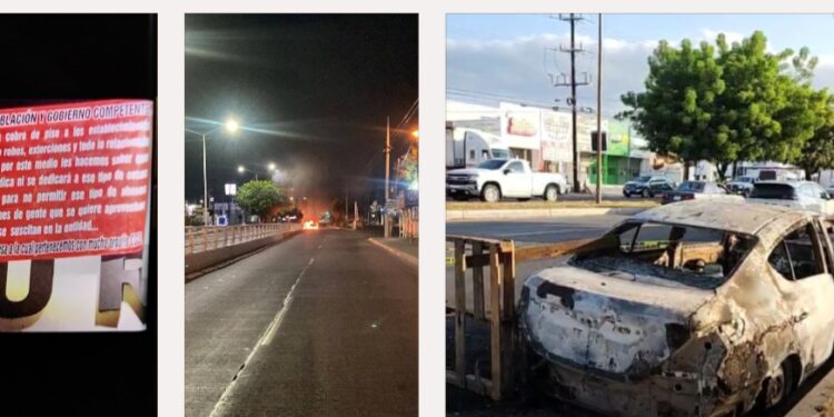 Narcobloqueos, saqueos y quema de vehículos se registraron en Culiacán, Elota, Mocorito, Angostura y Guamúchil