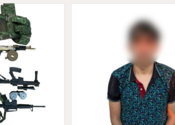 PEP y Grupo Élite atienden reporte de disparos, aseguran a un civil y armas de fuego