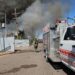 Arde yarda de trailers en la colonia San Rafael