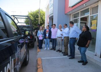 Gerardo Mérida Sánchez entrega patrullas al municipio de Eldorado, para reforzar labores de prevención