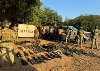 La MARINA detiene personas con armamento, cartuchos útiles de diferentes calibres, cargadores y equipo táctico en Concordia