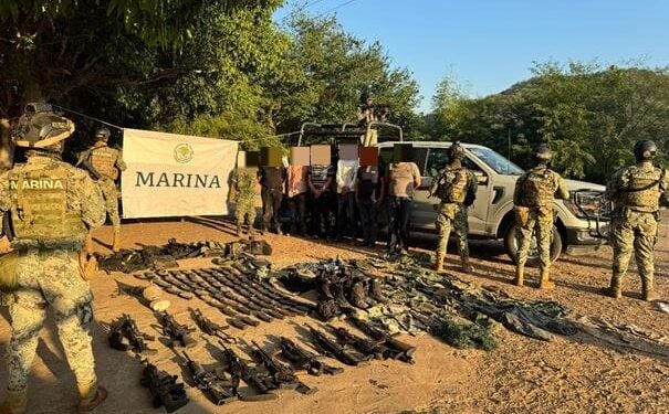 La MARINA detiene personas con armamento, cartuchos útiles de diferentes calibres, cargadores y equipo táctico en Concordia