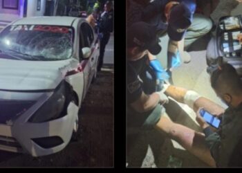 Choque entre motocicleta y un auto deja herido a un joven en la Buenos Aires