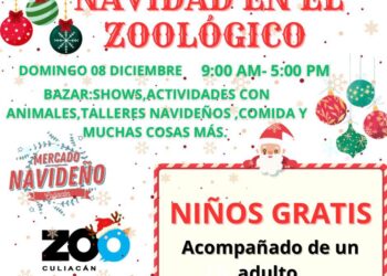Invitan a disfrutar del gran bazar Mercado Navideño en el Zoológico de Culiacán