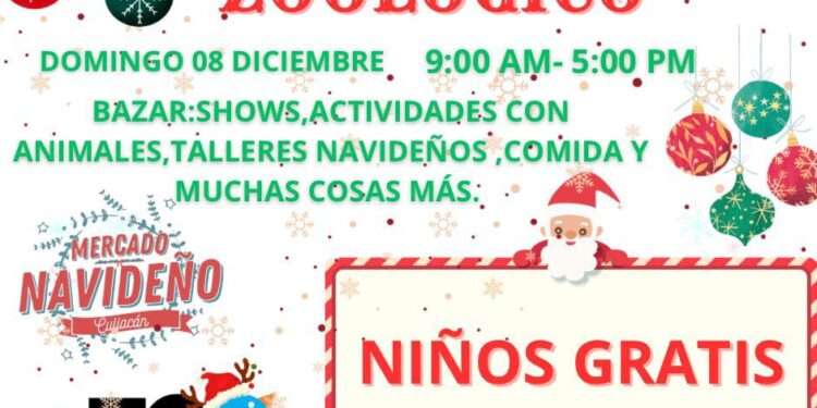 Invitan a disfrutar del gran bazar Mercado Navideño en el Zoológico de Culiacán