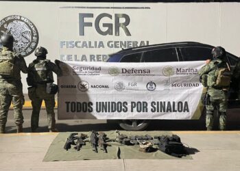 Aseguran vehículo blindado, armas y municiones en Culiacán