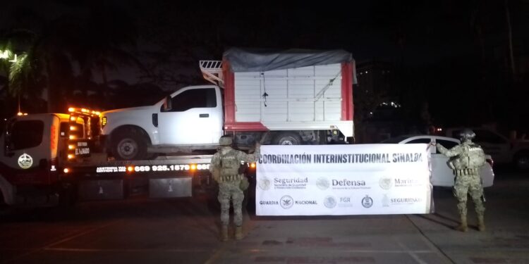 Asegura vehículos blindados, armas y droga en Mazatlán el grupo Interinstitucional 