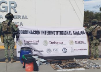 Grupo Interinstitucional asegura drogas y armamento en Culiacán