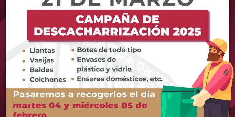 ¡Atención, vecinos de la colonia 21 de Marzo! La Campaña de Descacharrización llegará el próximo martes