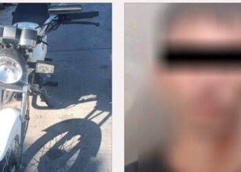 Policías de la SSPyTM recuperan motocicleta reportada como robada; hay un detenido