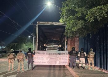 Grupo Interinstitucional recupera camión de carga que había sido despojado