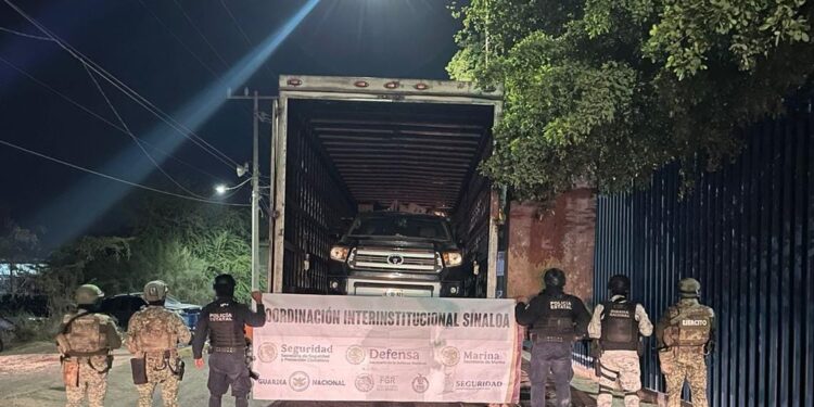 Grupo Interinstitucional recupera camión de carga que había sido despojado