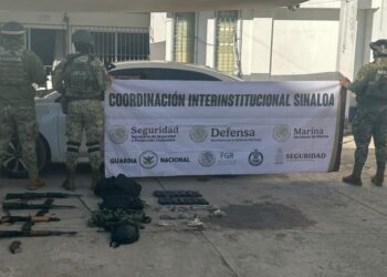 Grupo Interinstitucional asegura vehículo, armamento y municiones en Mazatlán