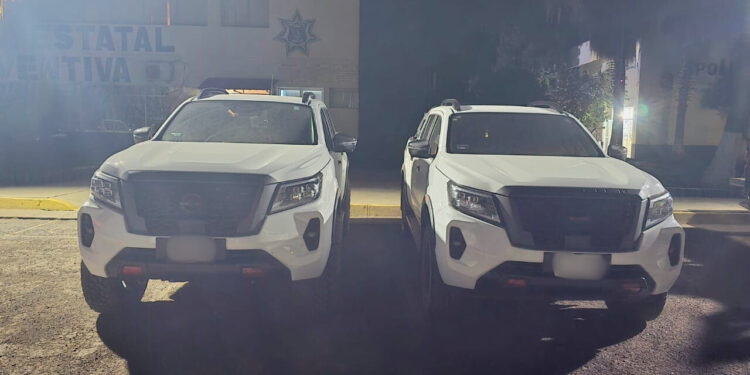 Grupo Interinstitucional recupera dos camionetas poco después de haber sido robadas