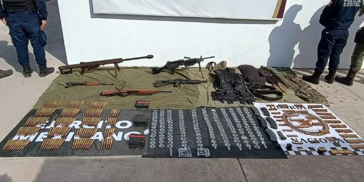 Grupo Interinstitucional asegura armamento, equipo táctico y droga en Elota