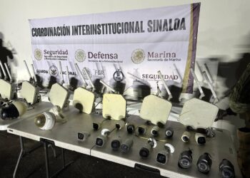 9 laboratorios, un civil, 3 vehículos, presunta droga y un arma, lo asegurado por autoridades: SSP Sinaloa