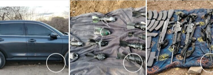 Grupo Interinstitucional detiene a dos civiles y asegura armas, explosivos, municiones y un vehículo en Mazatlán y Elota