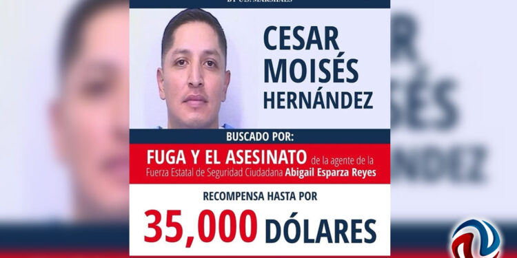 Estados Unidos ofrence 35 mil dólares de recompensa por la captura de César Moisés Hernández