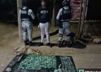 Guardia Nacional detiene a un civil, un vehículo con reporte de robo y dosis de droga en Culiacán