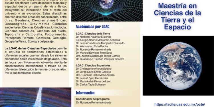 La UAS anuncia la tercera edición del programa de Maestría y Doctorado en Ciencias de la Tierra y el Espacio.